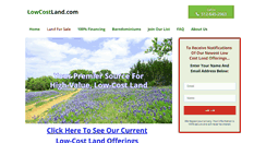 Desktop Screenshot of lowcostland.com